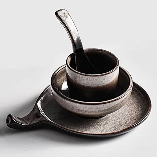 DUDSME Set di stoviglie creative con fiocco di neve set di stoviglie in gres giapponese servizio per 4 piatti da tavola in smalto reattivo set pasta piatto 4 posti 16 pezzi stoviglie moderne piatti