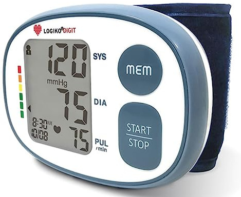 Esfigmomanómetros automáticos digitales Pantalla LCD 2 Retroiluminado Muñequera