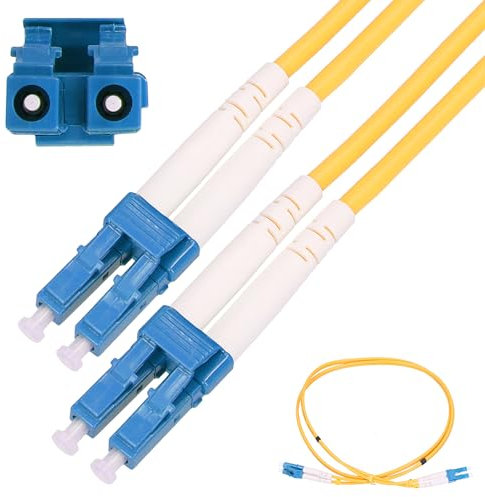 EXTRALINK Patchcord LC/UPC-LC/UPC SM G.652D DUPLEX 3.0MM, cable de fibra óptica 0.5M, redes FTTH, LAN, WAN, sistemas WDM, cable de fibra optica, cable red Ethernet