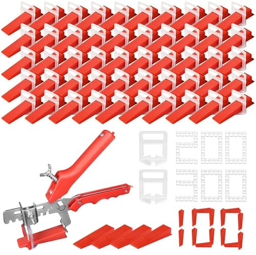 601 Cunei per Piastrelle Distanziatori per Piastrelle Piastrelle Piastrelle Cucina 1mm 2mm Morsetto Distanziatore 100 Pezzi Di Cuneo Riutilizzabile e 1 Pinza per Piastrelle per Piastrelle a Parete