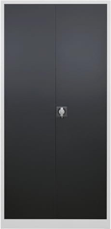 ADB Flügeltürenschrank RAL7035/7016, H 1950 x B 920 x T 600 mm | Materialschrank | Metallschrank | Werkstattschrank | Lagerschrank