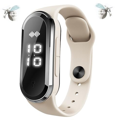 Repellente per zanzare Braccialetto ultrasuoni antizanzare Bracciale Antizanzare Orologio per bambini non tossico interni ed esterni Bracciale Antizanzare Orologio (Bianco)