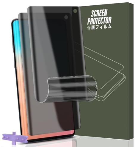 Gelaasso 2 Stück Schutzfolie für Samsung Galaxy S10 4G Sichtschutz [Nicht-Glas], Vollständige Abdeckung Flexibilität TPU Folie, Anti-Kratzen, Anti-Spy Folie für Samsung Galaxy S10 4G