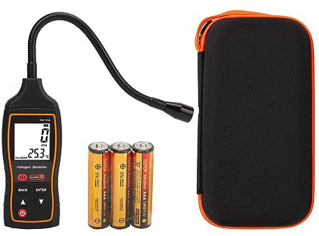 Detector de Fugas de refrigerante con luz - Probador Digital de Fugas de freón y refrigerante de Aire Acondicionado, detector de Gas halógeno con Alarma de vibración de luz Sonora