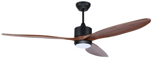 Ovlaim 165cm Walnuss Deckenventilator Smart DC dimmbar LED Fernbedienung