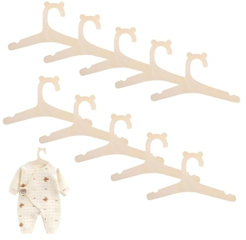 10 Stück Baby Kleiderbügel Aus Holz, Baby kleiderbügel Holz | Holzbügel für Kinderkleiderbügel,für Kleidung, Hosen