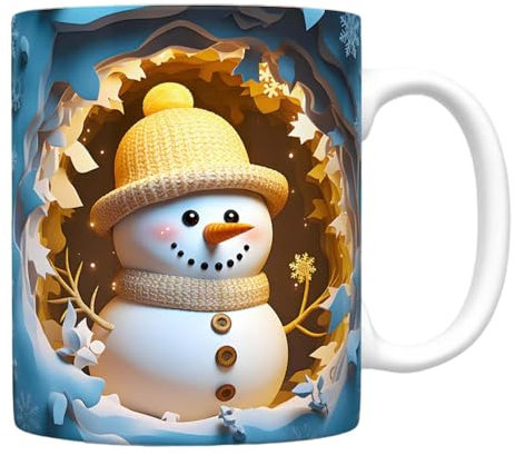 Yugugomo Weihnachtstasse, Keramik Kaffeetasse, Weihnachtstasse Kaffeetassen, Weihnachtstrinktasse Einzigartige Kaffeetassen Für Bar, Restaurant, Bier, Tee, 350 Ml