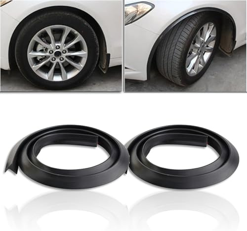 MSMDG 2 Piezas Tira de Paso de Rueda para Audi A6L A6 A7 A8 Q7 Q8 E-Tron, Guardabarros de Extensión del Paso de Rueda, Protector de Cejas para Rueda,A/Black