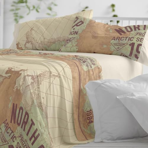 Burrito Blanco | Juego de Sábanas Algodón/Poliéster Cama 150-160 Tierra | 4 Piezas: Bajera, Encimera y 2 Fundas | 50% Algodón 50% Poliéster | 144 Hilos | Tacto Suave | Larga Duración | Apto Secadora