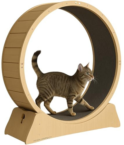 High Aspect® Holz Rennrad 107x90cm - Rennrad für Katzen - Holz - Katzenrad - Laufrad Katze - Laufrad Katze - Kratzmöbel