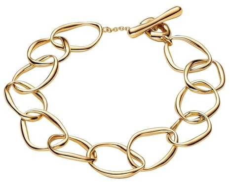Pandora Pulsera de mujer con forma orgánica de color dorado 563864C00, 563864C00-1, Plata de ley, No es una piedra preciosa