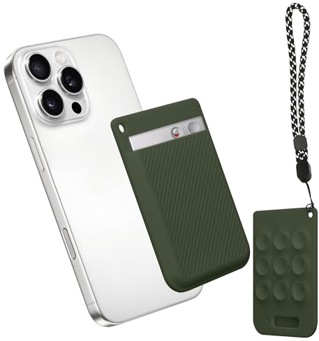 kwmobile Cover per Registratore Vocale AI Compatibile con PLAUD Note AI Voice Recoder - Fissaggio con Ventosa per Smartphone Tablet e Laptop - verde scuro