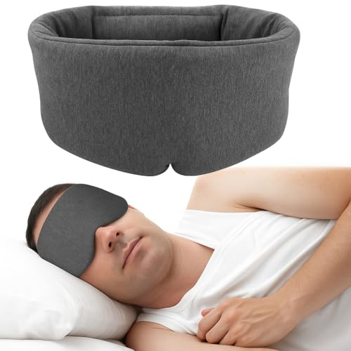 HENGBIRD Maschera per Dormire Morbida e Traspirante – Mascherina Notte Oscurante in Tessuto Modal, Regolabile e Lavabile, Comoda Maschera Occhi Sonno per Viaggio, Aereo, Ufficio o Pisolino
