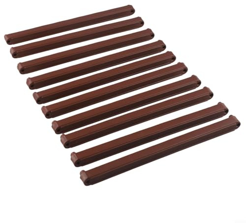 10 guías de plástico silenciosas para cajones, rieles de repuesto suaves para cajones, cajones extraíbles, guías de reducción de ruido en 180 mm, 235 mm (marrón-235 mm)