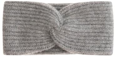 Zwillingsherz Rippen Stirnband aus 100% Kaschmir - Hochwertiges Grobstrick Kopfband Uni Design für Damen Frauen - Wolle - Ohrenschutz Haarband - Sport Freizeit warm weich - Frühjahr Herbst Winter