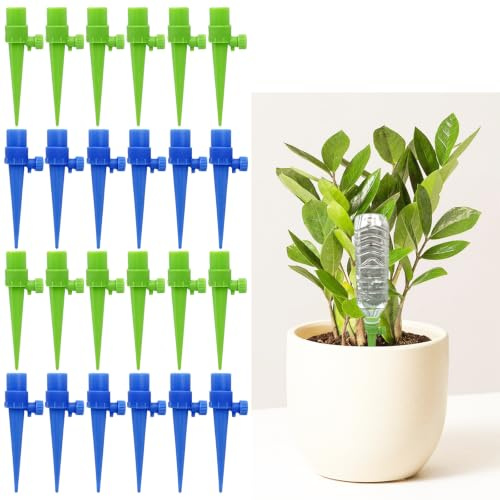 12/24 Piezas Sistema Autorriego Para Macetas Riego, Riego por Goteo Automático Kit, Riego Automatico Macetas, Versión mejorada a prueba de fugas de 2026