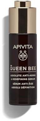 Apivita Queen Bee Absolute Anti-Aging & Redefining Serum 30 ml - Gesichtsserum mit kontrollierter Freisetzung von Gelée Royale & Propolis - Sofortiger Straffungseffekt, mindert Fältchen