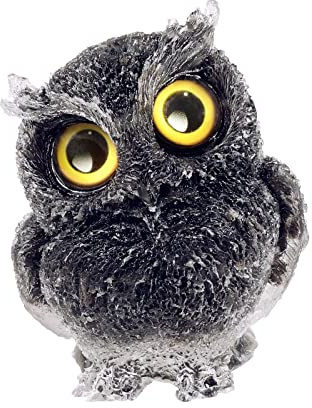 Nupuyai Obsidian Stein klein Eule Figur Deko Kristall Eulen Geschenke | Kleine Eule Figur 6 cm Edelstein Heilstein, Deko für Wohnen & Garten, Hexen Eule Vogel Statue, Geschenke für Frauen Männer