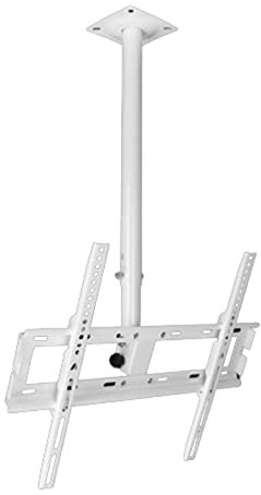 Supporto TV Parete Braccio TV Staffa 55 Pollici Soffitto Fisso Braccio Lungo Cremagliera del Soffitto 32-55 Pollici Rotazione Telescopica Regolazione Altezza (12-32inches,White)