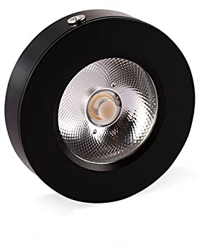 HWSY 3W/5W Ultra-Thin Surface Mounted Small Spotlight Led Ceiling Light Ceiling Downlight Simple Mini Spotlight 3000K Warm Light (Color : Black, Size : 3W) Interesting