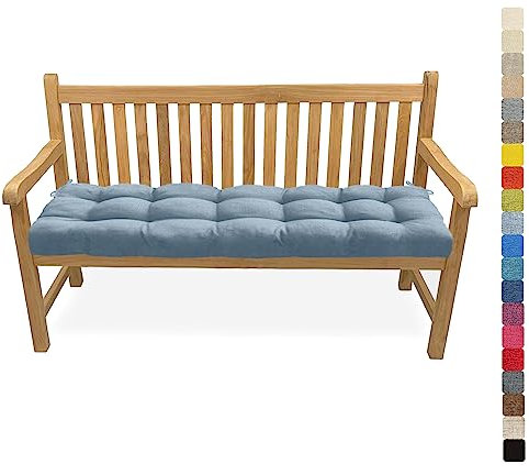 Lsjoaw Bankauflage Bankkissen 90X50X6CM Sitzauflage Sitzkissen Bank Bankpolster Sitzpolster Auflage für Gartenbank Sitzbank & Hollywoodschauke Outdoor/Indoor,Color#10 Himmelblau