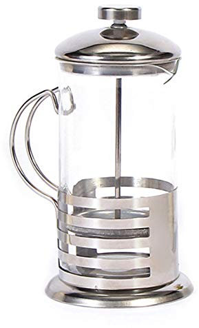 Niukuyu Manual Coffee Espresso Maker Pot French Coffee Tea Percolator Filter Stainless Steel Glass Teapot Cafetiere Press Plunger 350Ml