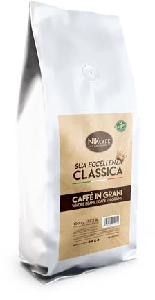 NIK CAFE' - Miscela Classica - caffe in grani tostato. Sua Eccellenza la robusta. 100% Robusta