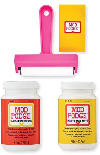 Mod Podge, Matte and Gloss Decoupage Kit, Includes Brayer and Squeegee, Perfect for DIY Arts and Crafts Projects