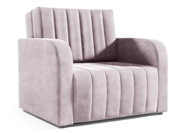 LIKMA Schmutziges Rosa 1 Sitzer Sofa Klein Otto 105x90x100 cm Einzelsessel Velvet Komplett Montiert Moderne Couch Schlafsessel Klappbett Sessel mit Schlaffunktion Stoff: Jasmine 61