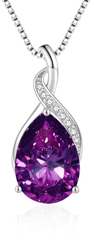 Cangall Halskette Damen Silber, 925 Sterling Silber Kette Halsschmuck mit Cubic Zirkonia, 45 + 5cm Silberkette mit Wassertropfen Anhänger, Liebesgeschenk für Frau zum Geburtstag Muttertag Jahrestag