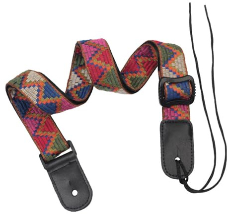 RORPOIR Ukulele Strap - Adjustable Nylon and Leather Strap for Musicians and Enthusiasts Comfortable Shoulder Support