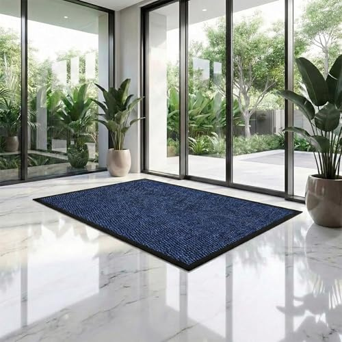 Cozy Haven Sunny Indoor & Outdoor Rug – Waterproof Anti-Slip Rubber Backed rugs, Large Waterproof Carpet for Outside Floor, Kitchen or Garden - (Blue, 120x150 cm)