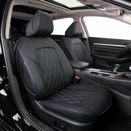 SPYMX Housses de siège personnalisées pour Mazda 2 Demio DJ DL 2015, 2016, 2017-2022, ensemble complet de housses de siège de voiture antidérapantes et imperméables, D noir + bleu