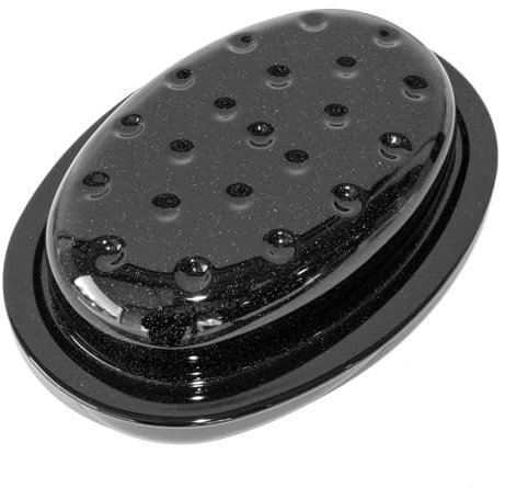 Oval Enamel Roaster Dish with Lid 33cm Black Oven Chicken Roasting Baking Tray