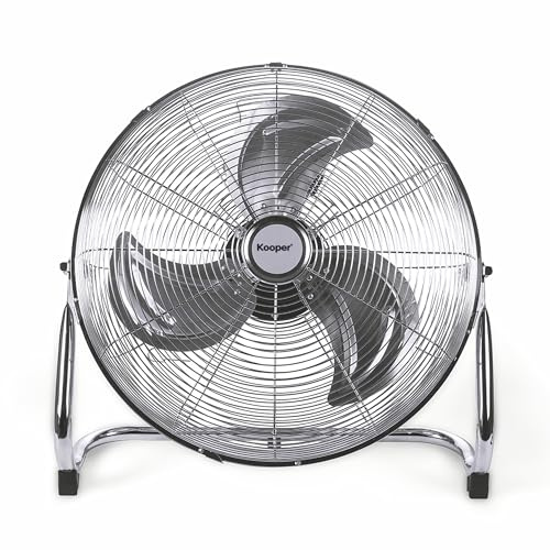 Kooper Ventilatore alta velocità in acciaio, 3 velocità 100 W, silver