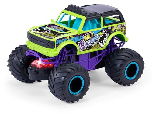 Dickie Toys - Wild Bronco Monstertruck från 3 år (18 cm) - Ford SUV som monsterlastbil med kallt ljus och ljud, leksaksbil för barn med friktion och gummidäck, inkl. batterier