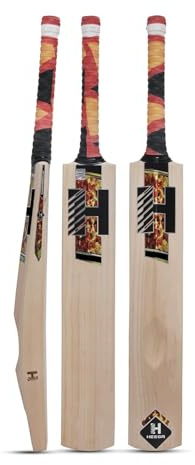 Heega - Mazza da cricket in salice del Kashmir, a forma di cammello, in pelle, misura 3