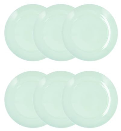 Luminarc Apy Paradise Verde Set 6 Platos Llanos Opal 25cm Opal Apto Microondas Apto Frigorífico Apilable