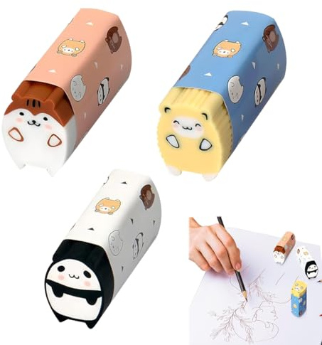 IEBTAWN 3 Gomme da Cancellare, Gomma Pane Morbida per Cancellare Pulito Senza Residui, Set Assortito per Scrittura, Disegno, Scuola, Ufficio e Cartoleria, Cancelleria per Studenti
