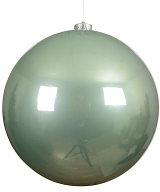 Kaemingk Weihnachtskugeln Kunststoff 20cm x 1 Stück - groß & bruchsicher - Christbaumkugeln XXL Weihnachtsbaumkugeln für Weihnachten - Christbaumschmuck & Weihnachtsbaumschmuck Matchagrün