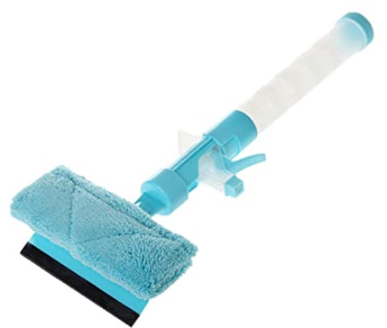 ERINGOGO Multi Function Plastic Window Squeegee Cleaner Water Spray Blue Glass Cleaning Tool for Home and Office Window Cleaning