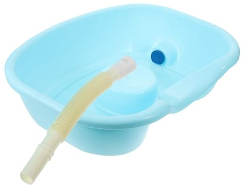 Shampoo Basin per Lavaggio Chioma a Letto in Abs con Tubo | Verde Chiaro, Leggero e Portatile, Controllo Semplice del Flusso D'acqua, Uso Bedside e Postpartum