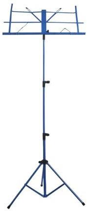 Notenständer Zusammenklappbarer professioneller Hochleistungs-Notenständer, Notenständer mit Klemmhalter(Blue)