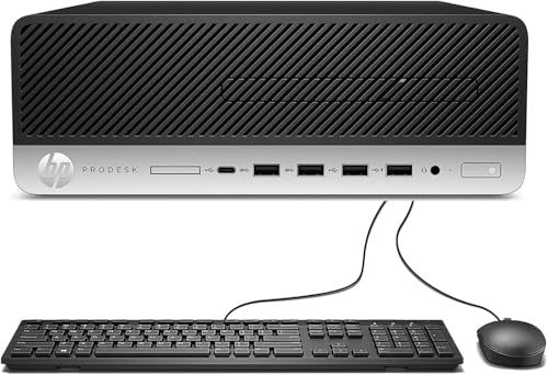 HP ProDesk 600 G4 SFF Ordinateur de bureau Intel Core i5-8500, 16 Go de RAM, SSD 512 Go, WiFi, Bluetooth, clavier américain, Windows 11 Pro (reconditionné)