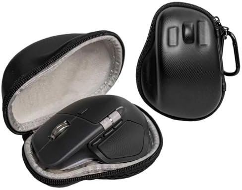 Hzycwgone Estuche de Viaje para Logitech MX Master 4 / MX Master 3 Ratón | Funda Rígida Bolsa Funda Protectora para MX Master 3S Ratón Ergonómico Inalámbrico y Accesorios, Negro