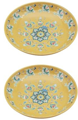 Tuscany Style Melamine Tableware (Yellow, Bowl 21 cm (Set of 2))