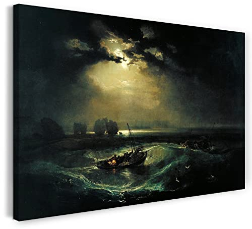 Printed Paintings Leinwand (80x60cm): William Turner - Fischer auf See