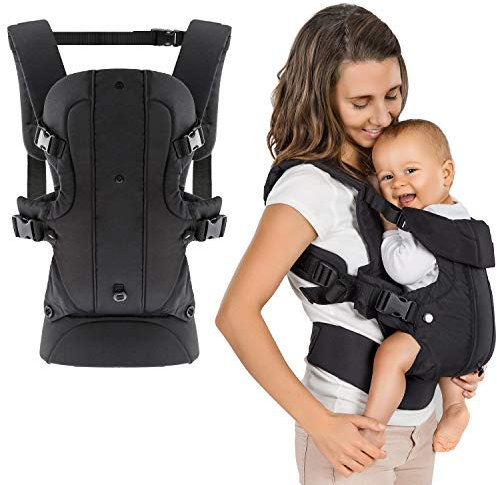 Fillikid - Ergonomische Babytrage/Kindertrage 4in1 - Bauchtrage, Rückentrage, variable Blickrichtung/mitwachsend, verstellbar - für Babys & Kleinkinder (3,5-15 kg)