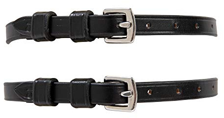 Huntley Equestrian Premium English Leder Sporenriemen (schwarz, 45,7 cm lang)