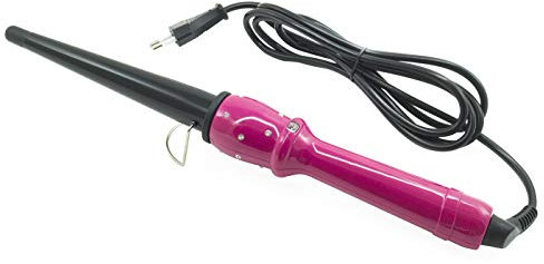 TEMPO DI SALDI Cono per Capelli Professionale, Temperatura Max 210°C e cavo girevole a 360°, Cono Arricciacapelli per Acconciatura effetto Beach Waves Veloce e Duratura